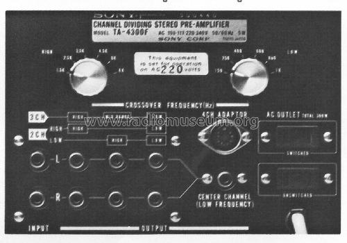 Channel Dividing Stereo Pre-Amplifier TA-4300F; Sony Corporation; (ID = 1963674) Verst/Mix