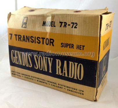 Gendis Sony TR-72; Sony Corporation; (ID = 1646148) Radio