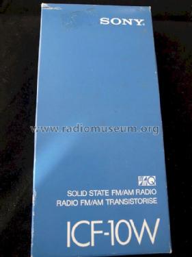 FM/AM 2-Band Receiver ICF-10W; Sony Corporation; (ID = 1341499) Radio