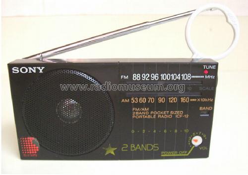 FM/AM 2Band Pocket Sized Portable Radio ICF-12; Sony Corporation; (ID = 1217346) Radio