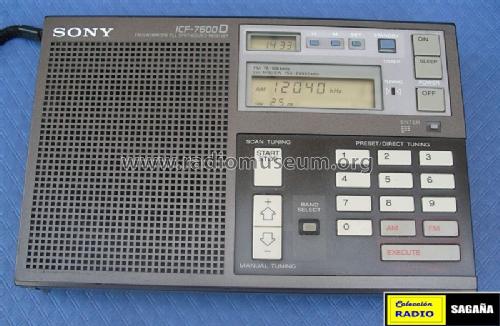 FM/LW/MW/SW PLL Synthesized Receiver ICF-7600D; Sony Corporation; (ID = 201696) Radio
