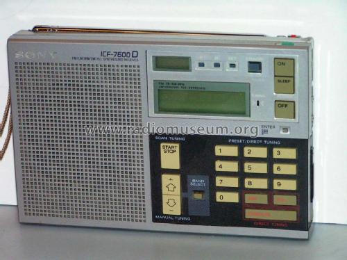 FM/LW/MW/SW PLL Synthesized Receiver ICF-7600D; Sony Corporation; (ID = 524656) Radio