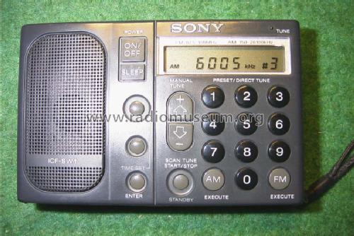 FM Stereo / LW / MW / SW Receiver ICF-SW1 - Type 1; Sony Corporation; (ID = 155997) Radio