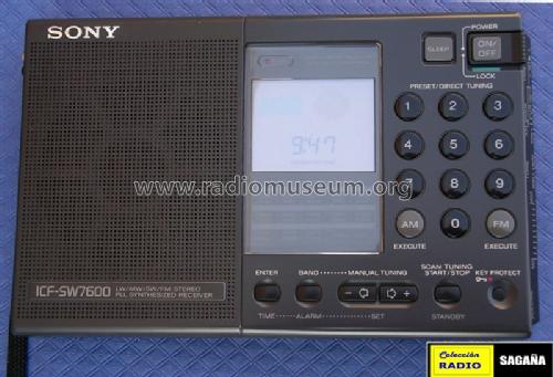 LW / MW / SW / PLL FM Stereo Synthesized Receiver ICF-SW7600; Sony Corporation; (ID = 201700) Radio