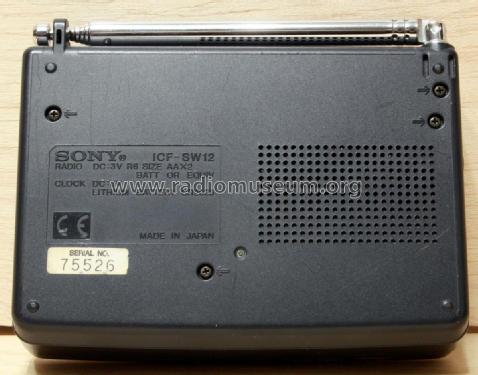 FM/SW1-9/MW 11 Band Receiver ICF-SW12; Sony Corporation; (ID = 2061402) Radio