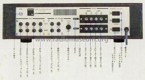 Integrated Amplifier TA-1000; Sony Corporation; (ID = 661769) Ampl/Mixer