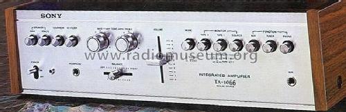 Integrated Amplifier TA-1066; Sony Corporation; (ID = 661771) Ampl/Mixer