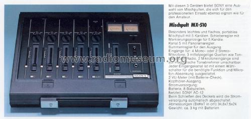 Mic Mixer MX-510 Ampl/Mixer Sony Corporation; Tokyo, build