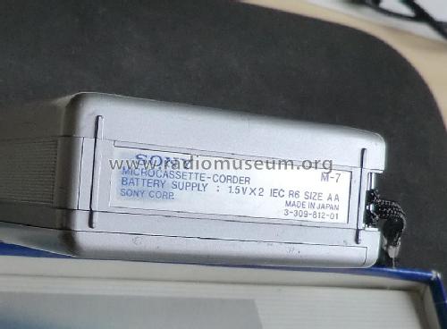 Microcassette-Corder M-7; Sony Corporation; (ID = 931282) Reg-Riprod