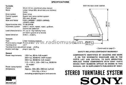 Stereo Turntable System PS-LX55II; Sony Corporation; (ID = 1828778) R-Player