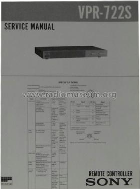 Remote Controller VPR-722S; Sony Corporation; (ID = 1228147) Misc