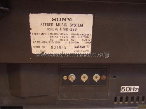 Stereo Music System HMK-229; Sony Corporation; (ID = 667406) Radio