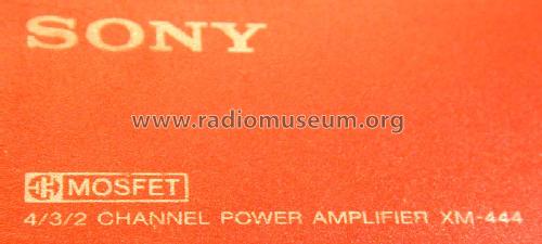 4/3/2 Channel Power Amplifier XM-444; Sony Corporation; (ID = 1502203) Ampl/Mixer