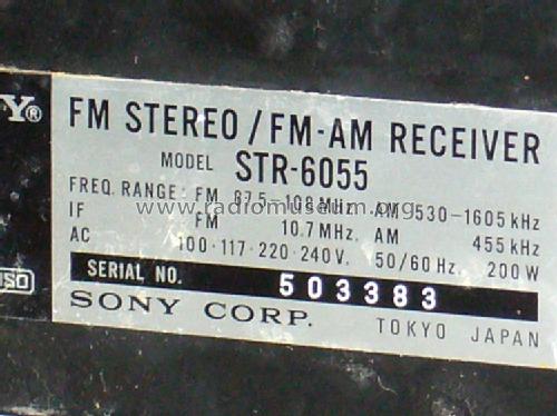 FM Stereo / FM-AM Receiver STR-6055; Sony Corporation; (ID = 930187) Radio