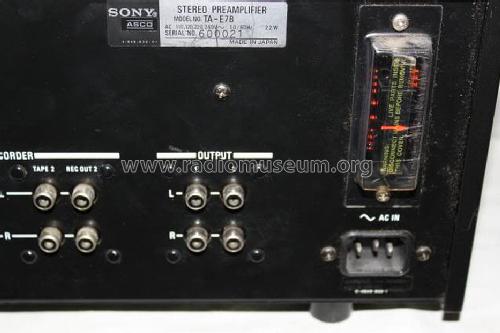 SONY ソニー プリアンプ STEREO PREAMPLIFIER TA-E7B - オーディオ