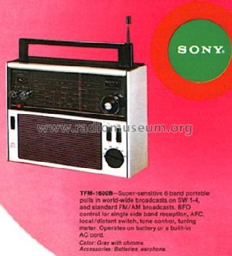 TFM-1600B; Sony Corporation; (ID = 626236) Radio