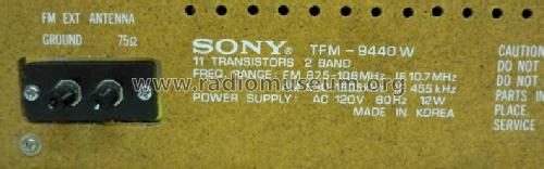 TFM-9440 W ; Sony Corporation; (ID = 823873) Radio