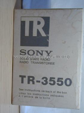 AM Portable Radio TR-3550; Sony Corporation; (ID = 718868) Radio