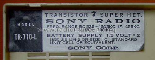 TR-710L; Sony Corporation; (ID = 371198) Radio