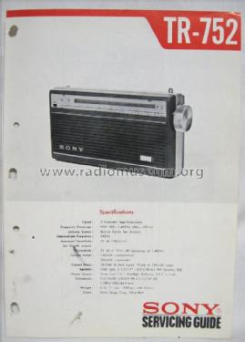 Seven Transistor TR-752; Sony Corporation; (ID = 1554068) Radio