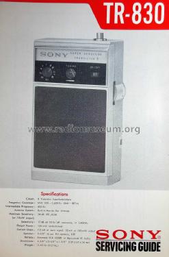 Super Sensitive Transistor 8 TR-830; Sony Corporation; (ID = 1621863) Radio