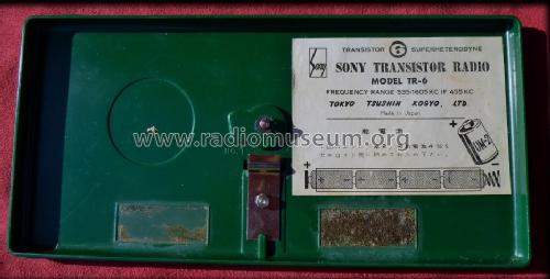 Transistor 6 TR-6; Sony Corporation; (ID = 1521913) Radio