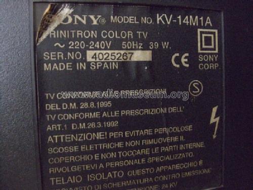 Trinitron Color TV KV-14M1A; Sony España; Hispano (ID = 1630328) Television