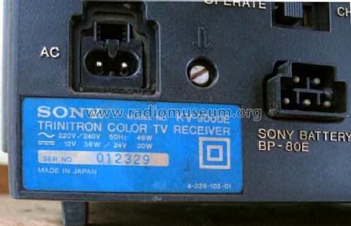 Trinitron KV-9000 E; Sony Corporation; (ID = 1421874) Television