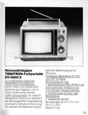 Trinitron KV-9000 E; Sony Corporation; (ID = 1719735) Television