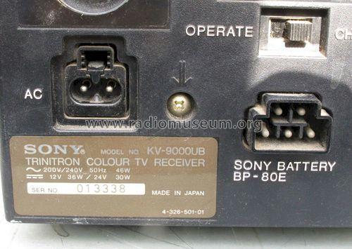 Trinitron KV-9000UB; Sony Corporation; (ID = 1521279) Televisore