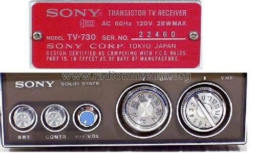 TV-730; Sony Corporation; (ID = 698662) Television