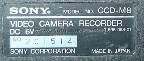 Video Camera Recorder CCD-M8; Sony Corporation; (ID = 1969491) R-Player