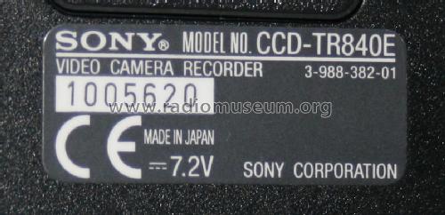 Handycam - Video Camera Recorder CCD-TR840E; Sony Corporation; (ID = 1260043) R-Player