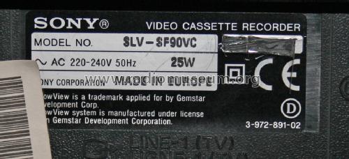 Video Cassette Recorder SLV-SF90VC; Sony Corporation; (ID = 1654515) R-Player