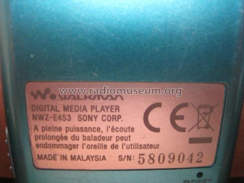 Sony Walkman NWZ-E453 specifications