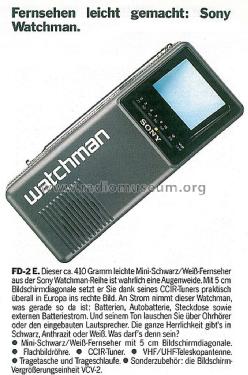 Watchman FD-2E; Sony Corporation; (ID = 1540074) Television