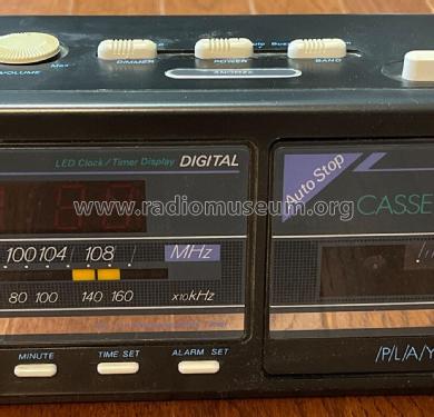 AM-FM Electronic Clock Radio Cassette 3826 BLK; Soundesign (ID = 2910189) Radio