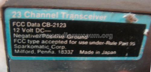 23 Channel Transceiver CB-2123; Sparkomatic (ID = 1819355) Citizen