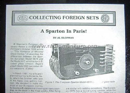 Sparton 457X ; Sparks-Withington Co (ID = 329146) Radio