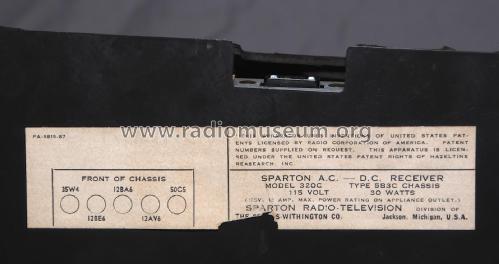 Sparton 320C Ch= 5B3C; Sparks-Withington Co (ID = 2159019) Radio