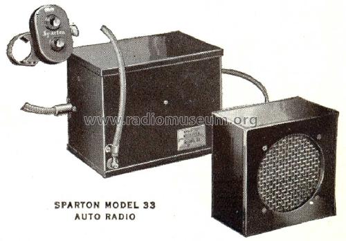 Sparton 33 ; Sparks-Withington Co (ID = 1340454) Car Radio