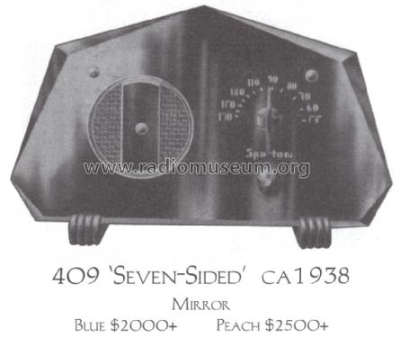 Sparton 409GL seven-sided blue; Sparks-Withington Co (ID = 1517090) Radio