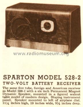 Sparton 528-2 ; Sparks-Withington Co (ID = 1339254) Radio