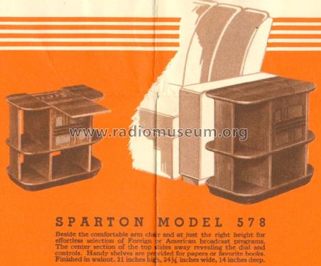 Sparton 578 ; Sparks-Withington Co (ID = 1339313) Radio