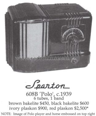 Sparton 608-K ; Sparks-Withington Co (ID = 1474712) Radio