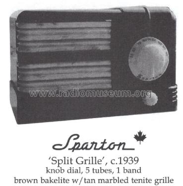 Sparton Split Grille ; Sparton of Canada; (ID = 1478473) Radio