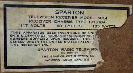 Sparton The Dexter 5014; Sparks-Withington Co (ID = 1147483) Television