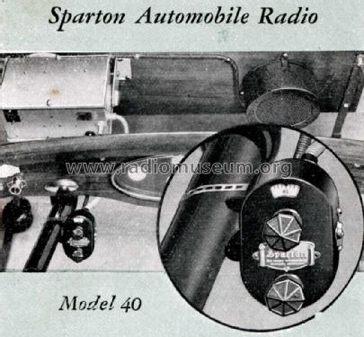 40 ; Sparton of Canada; (ID = 1374517) Car Radio