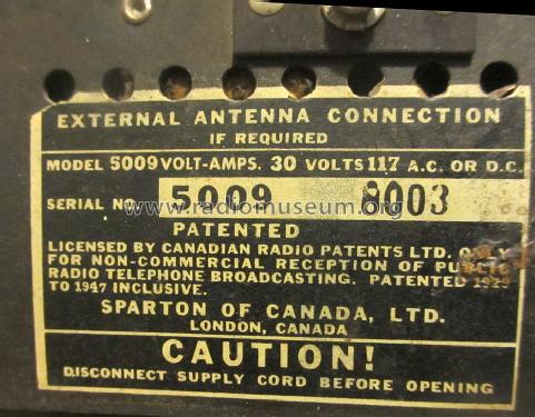 5009 ; Sparton of Canada; (ID = 1344522) Radio