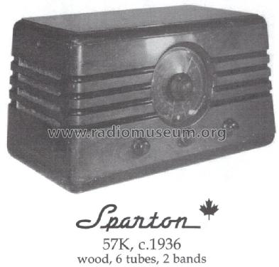 57K ; Sparton of Canada; (ID = 1478459) Radio